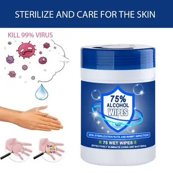 60pcs Disposable 75% Alcohol Cleaning Wet Wipes Barreled Disinfection Wipes For Hand Portable Home Office Wet Wipes
60pcs Disposable 75% Alcohol Cleaning Wet Wipes Barreled Disinfection Wipes For Hand Portable Home Office Wet Wipes