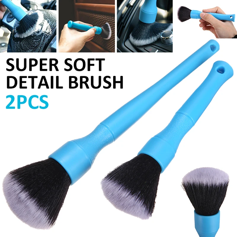 New 2Pcs Super Soft Detail Brush Car Internal Detail Brush Car Cleaning Brush Set Car Wash Dust Brush Tool
New 2Pcs Super Soft Detail Brush Car Internal Detail Brush Car Cleaning Brush Set Car Wash Dust Brush Tool