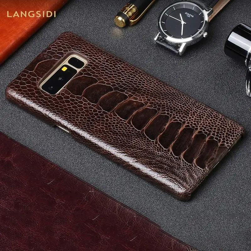 100% Original Genuine Ostrich Leather phone Cases for Samsung Galaxy Note 10 8 9 s10 a50 a70 s7 S8 S9 plus a8 Luxury back Cover
100% Original Genuine Ostrich Leather phone Cases for Samsung Galaxy Note 10 8 9 s10 a50 a70 s7 S8 S9 plus a8 Luxury back Cover