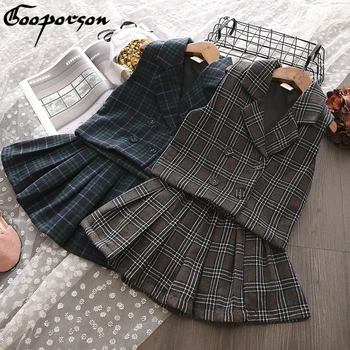 New Spring Girl Lattice Two Piece Set Fashion Plaid Jacket and Skirt Vintage Clothes Set New Girls Clothing for Baby Girl
New Spring Girl Lattice Two Piece Set Fashion Plaid Jacket and Skirt Vintage Clothes Set New Girls Clothing for Baby Girl