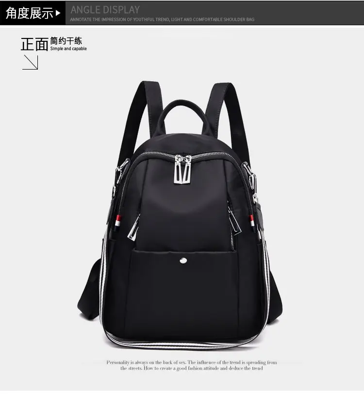 High Quality Model Top Grade Hardware Classic Double Pull Waterproof Backpack
