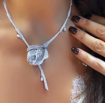 Bamboo Knot Rose Flower Luxury Women Nigerian Wedding Naija Bride Cubic Zirconia Necklace Dubai 2PCS Jewelry Set
Bamboo Knot Rose Flower Luxury Women Nigerian Wedding Naija Bride Cubic Zirconia Necklace Dubai 2PCS Jewelry Set