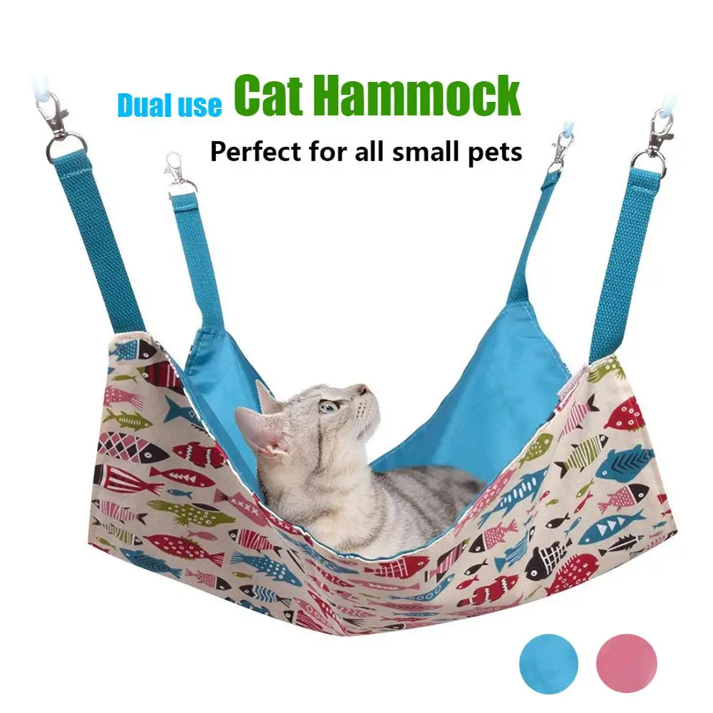 Cat Hammocks Bed Use with Cage or Chair, Reversible 2 Sides Small Pet Hammock for Kitten, Ferret,Bunny, Rabbit, Rat Hammock
Cat Hammocks Bed Use with Cage or Chair, Reversible 2 Sides Small Pet Hammock for Kitten, Ferret,Bunny, Rabbit, Rat Hammock