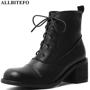 ALLBITEFO real genuine leather Pure color women boots Frenulum ankle boots Autumn Winter comfortable fashion high heel boots
ALLBITEFO real genuine leather Pure color women boots Frenulum ankle boots Autumn Winter comfortable fashion high heel boots