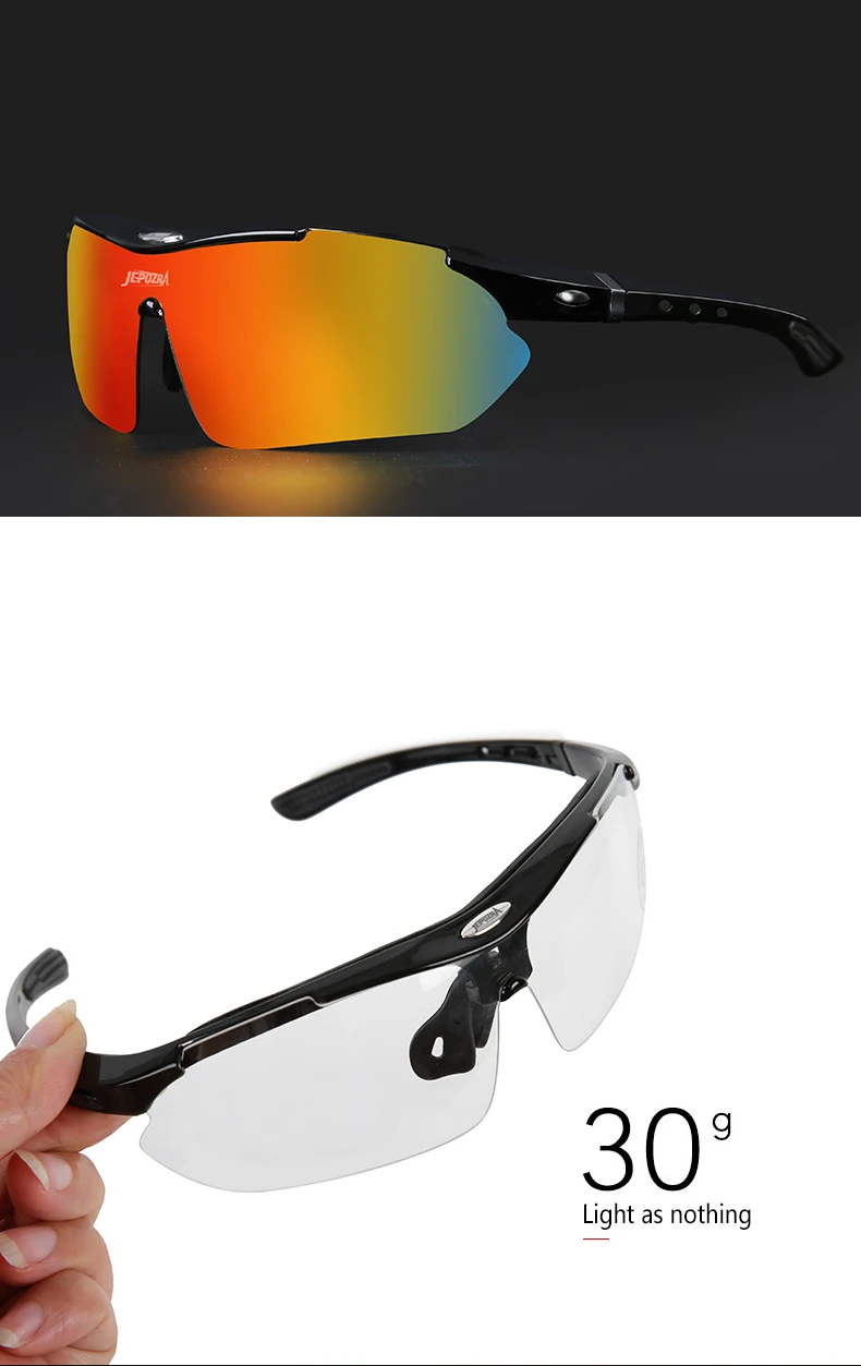 Okulary rowerowe polaroidowe UV400 z 5 soczewkami, unisex - Wianko - 20