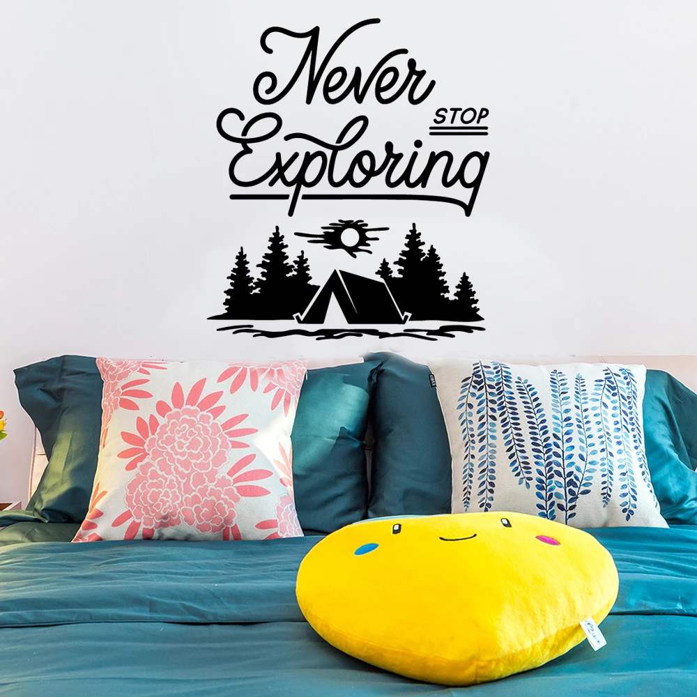 Romantic Never Stop Exploring Home Decorations Pvc Decal For Kids Rooms Decoration Wall Murals | Дом и сад