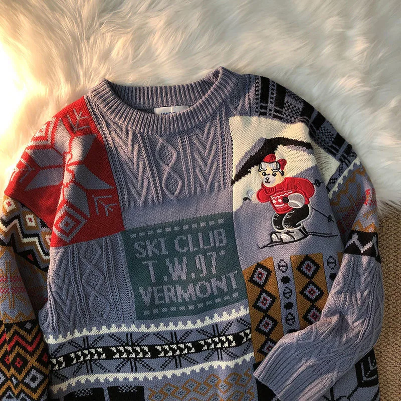 2021 Christmas Hong Kong Style Retro Bear Sweater Men's Thickened Lazy Wind Loose Autumn And Winter Lovers' Sweater Fashion 2XL
2021 Christmas Hong Kong Style Retro Bear Sweater Men's Thickened Lazy Wind Loose Autumn And Winter Lovers' Sweater Fashion 2XL