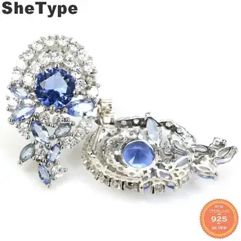 25x15mm Pretty 5.1g Violet Tanzanite Pink Tourmaline CZ Gift For Ladies Jewelry Making 925 Solid Sterling Silver Stud Earrings
25x15mm Pretty 5.1g Violet Tanzanite Pink Tourmaline CZ Gift For Ladies Jewelry Making 925 Solid Sterling Silver Stud Earrings