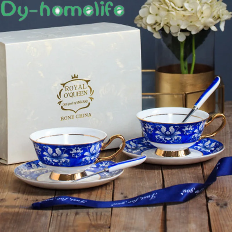 European Style Phnom Penh Blue and White Round Ceramic Mug with Handle Gift Box Household with Saucer Bone China Coffee Cup
European Style Phnom Penh Blue and White Round Ceramic Mug with Handle Gift Box Household with Saucer Bone China Coffee Cup