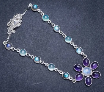 Natural Rainbow Moonstone,Amethyst,Chalcedony and Labradorite Handmade Necklace17+1" Y5328
Natural Rainbow Moonstone,Amethyst,Chalcedony and Labradorite Handmade Necklace17+1" Y5328