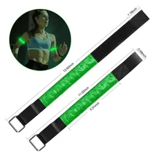 

Adjustable LED Armband Wristband Reflective Flashing Ankle Light-emitting Bracelet Safety Light For Slow Jogging At Night