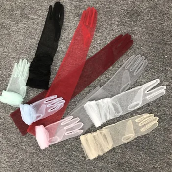 omen Female Ladies See Through Transparent Tulle Full Finger Long Gloves Mittens for Formal Party Photography Accessories
omen Female Ladies See Through Transparent Tulle Full Finger Long Gloves Mittens for Formal Party Photography Accessories