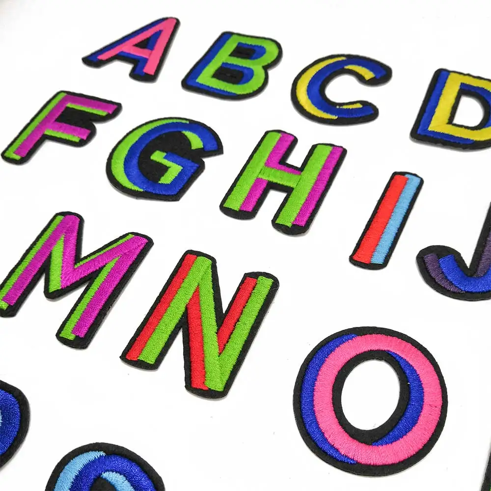 26pcs one Set alphabet Multi Colour Embroidery Patch Patches 3D Sew on / Iron on Letters Transfer for Clothins Jackets Stripe
26pcs one Set alphabet Multi Colour Embroidery Patch Patches 3D Sew on / Iron on Letters Transfer for Clothins Jackets Stripe
