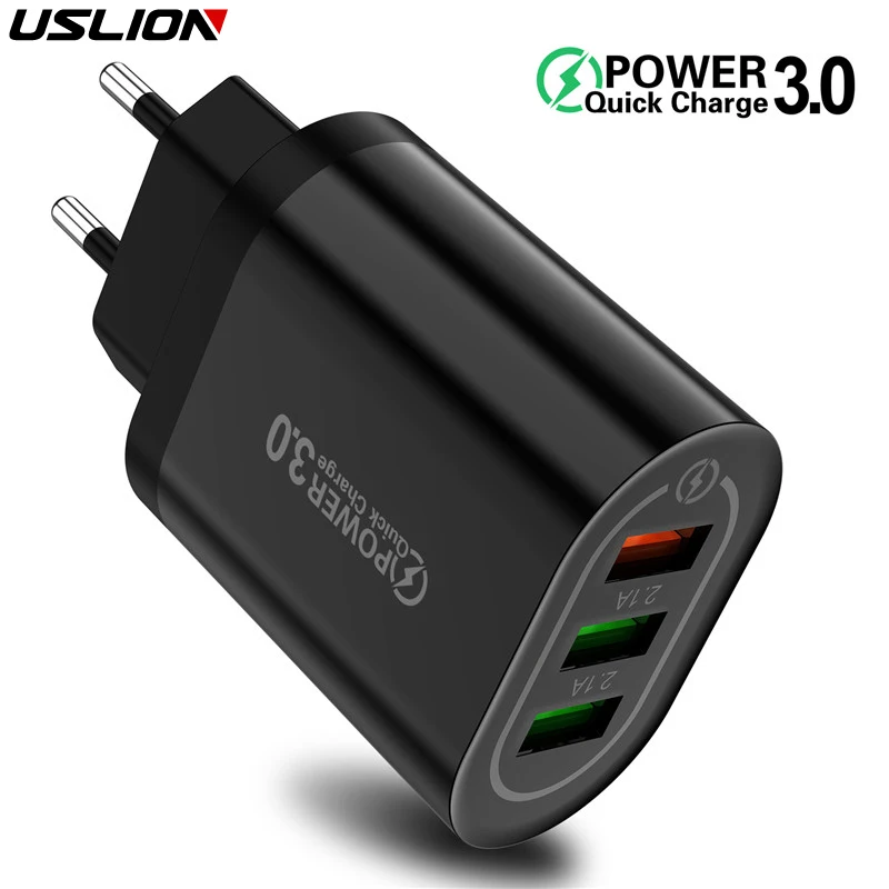 USLION USB Charger Quick Charge 3.0 QC Fast Wall Charging Mobile Phone Adapter For iPhone 7 8 6 Plus X XR Max Micro Type C Cable
USLION USB Charger Quick Charge 3.0 QC Fast Wall Charging Mobile Phone Adapter For iPhone 7 8 6 Plus X XR Max Micro Type C Cable