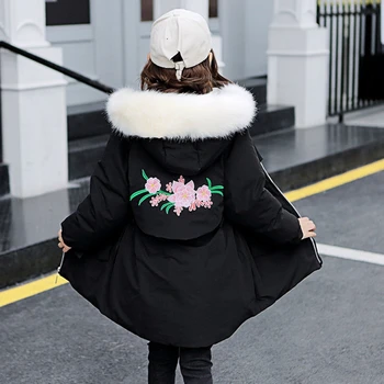 Children Winter Jacket For Girls Embroidered Coat Thick Warm Long Cotton Padded Jacket Girls White Fur Collar Kids Parka TZ438
Children Winter Jacket For Girls Embroidered Coat Thick Warm Long Cotton Padded Jacket Girls White Fur Collar Kids Parka TZ438