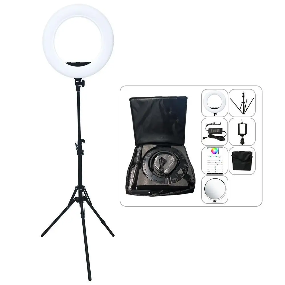 Yidoblo AX-480DII Bluetooth APP Control Ring Lamp Camera Photo/Studio/Phone 18\" 240 LED Ring Light LED Lamp Makeup Ring lamp
Yidoblo AX-480DII Bluetooth APP Control Ring Lamp Camera Photo/Studio/Phone 18\" 240 LED Ring Light LED Lamp Makeup Ring lamp