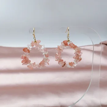 Real Stone Geometric Circle Gold Color Drop Earrings Drop Earrings For Women Fine Jewelry
Real Stone Geometric Circle Gold Color Drop Earrings Drop Earrings For Women Fine Jewelry
