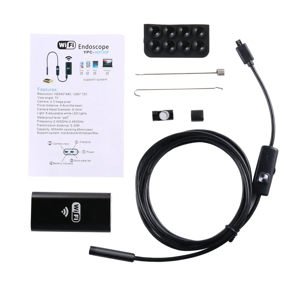 for Android USB Endoscope Camera Wifi Wireless Endoscope Snake Inspection Borescope Video Tube Mini USB WI-FI Camera 2M Cable
for Android USB Endoscope Camera Wifi Wireless Endoscope Snake Inspection Borescope Video Tube Mini USB WI-FI Camera 2M Cable