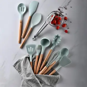 12PCS Silicone Kitchenware Cooking Utensils Set Non-stick Baking Utensils Kitchen Heat Resistant Cooking Tools With Storage Box
12PCS Silicone Kitchenware Cooking Utensils Set Non-stick Baking Utensils Kitchen Heat Resistant Cooking Tools With Storage Box