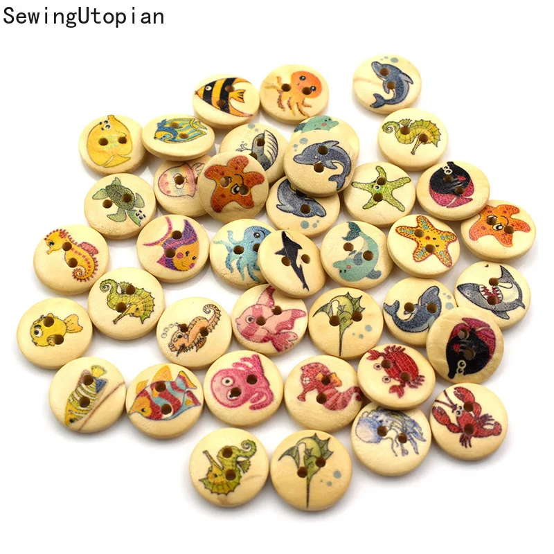 100Pcs Sea Fish Wooden Buttons for Clothing Scrapbooking Accessories Decorative Buttons Craft Sewing Supplies Wholesale 15mm
100Pcs Sea Fish Wooden Buttons for Clothing Scrapbooking Accessories Decorative Buttons Craft Sewing Supplies Wholesale 15mm