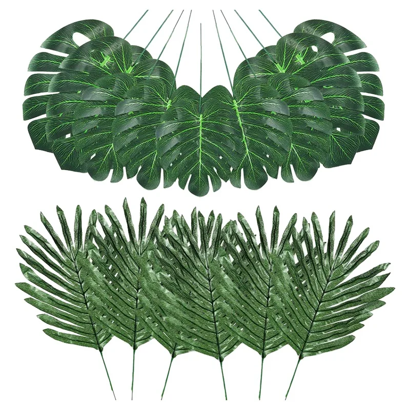 48 Pcs 4 Kinds Artificial Palm Leaves Monstera Leaves,with Faux Stems,DIY Home Wedding Party Table Decorations Supplies
48 Pcs 4 Kinds Artificial Palm Leaves Monstera Leaves,with Faux Stems,DIY Home Wedding Party Table Decorations Supplies
