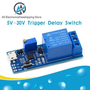 Smart Electronics 5V-30V Micro USB Power Adjustable Delay Relay Timer Control Module Trigger Delay Switch
Smart Electronics 5V-30V Micro USB Power Adjustable Delay Relay Timer Control Module Trigger Delay Switch