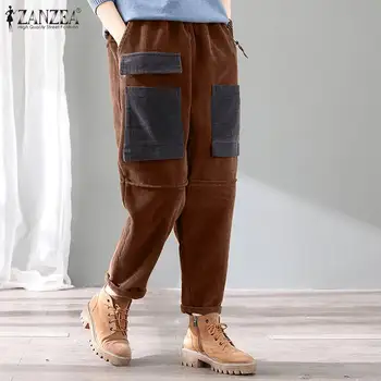 ZANZEA Vintage Corduroy Harem Pants 2020 Autumn Trousers Women Elastic Waist Loose Patchwork Pants Casual Turnip Pantalon 5XL 
ZANZEA Vintage Corduroy Harem Pants 2020 Autumn Trousers Women Elastic Waist Loose Patchwork Pants Casual Turnip Pantalon 5XL