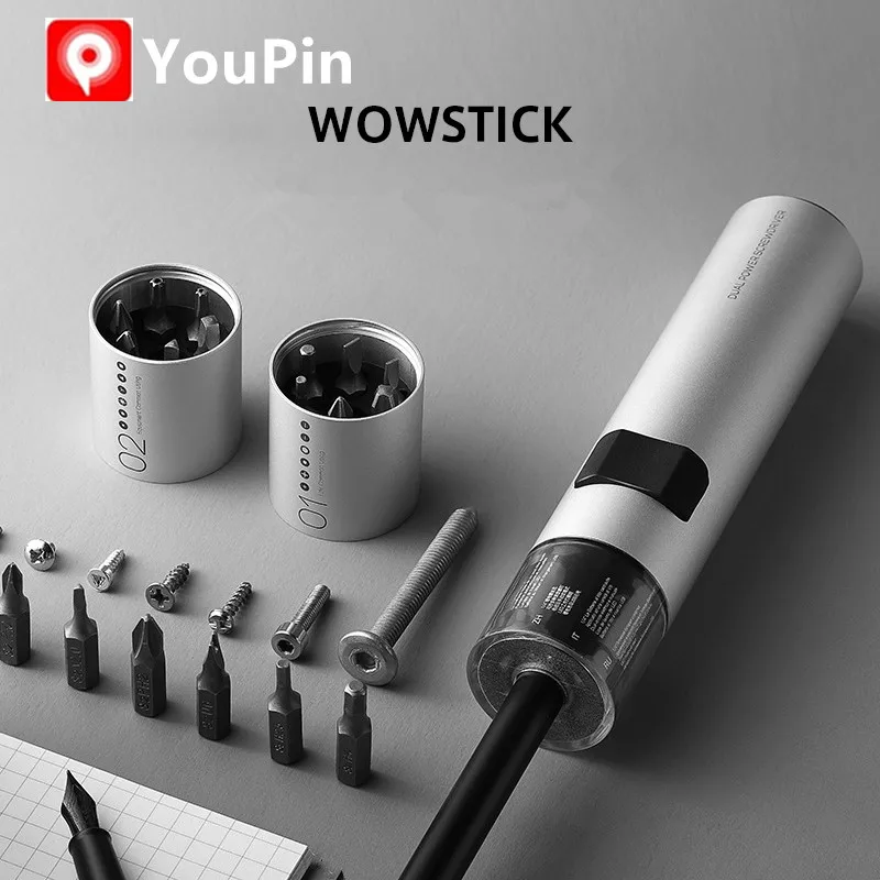 Шуруповерт Wowstick 12 в 1 литиевый двойная мощность 3 светодиода перезаряжаемый набор