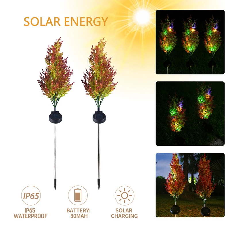 LED Colorful Solar Christmas Tree Light Outdoor Lawn Lantern Waterproof Halloween Atmosphere Lights for Garden Decoration Lamp
LED Colorful Solar Christmas Tree Light Outdoor Lawn Lantern Waterproof Halloween Atmosphere Lights for Garden Decoration Lamp