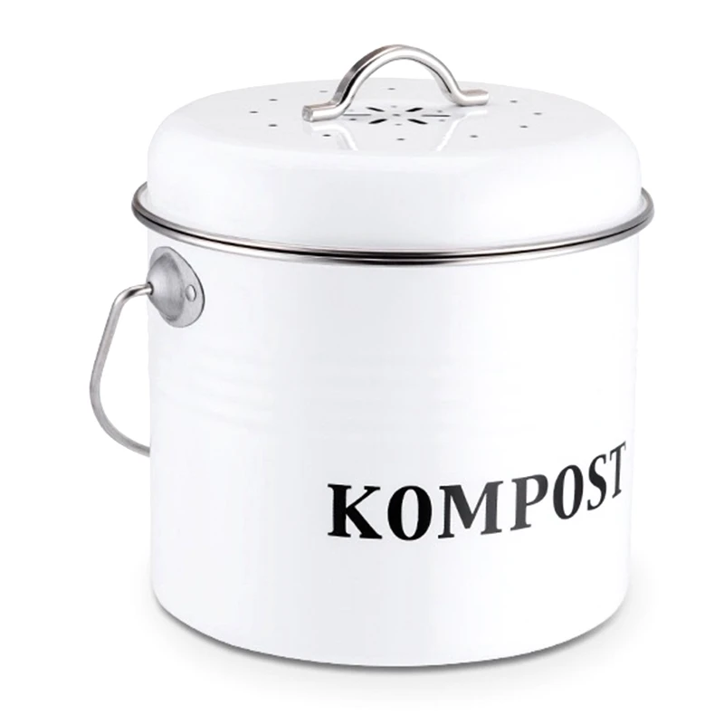Kitchen Compost Bin 5L Organic Homemade Trash Can Melons Leaves Iron Round Charcoal Filter Bucket DIY Garden Fertilizer
Kitchen Compost Bin 5L Organic Homemade Trash Can Melons Leaves Iron Round Charcoal Filter Bucket DIY Garden Fertilizer