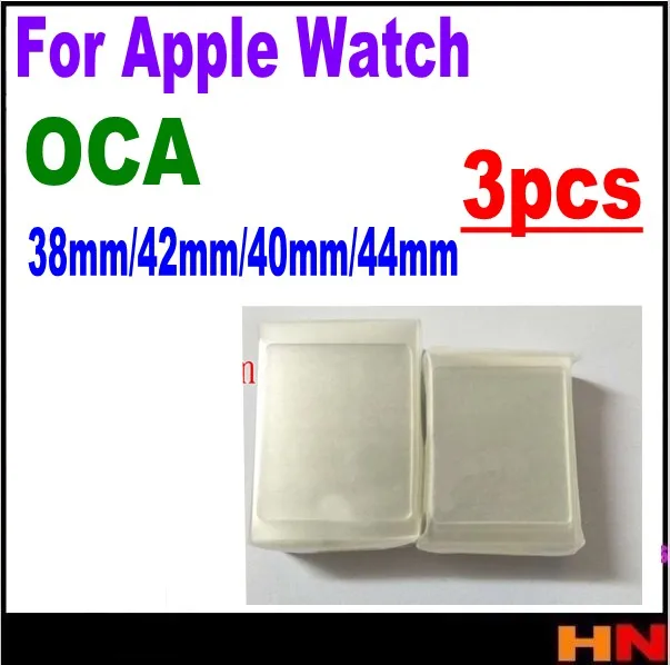 Фото 3pcs OCA Optical Clear Adhesive Film Sticker For Apple watch 38mm/42mm/40mm/44mm Series 1 2 3 4 LCD Screen Glass Repair | Мобильные