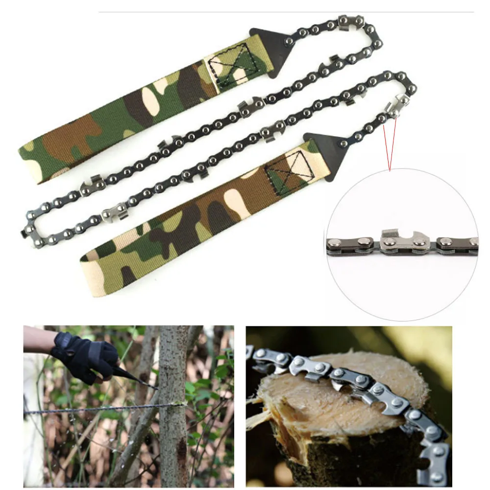 24-Inch Outdoor Hand-Pull Chainsaw Survival Hand Chain Saw Logging Garden Saw Portable Camping Tool Wire Saw 11 knives 34 knots
24-Inch Outdoor Hand-Pull Chainsaw Survival Hand Chain Saw Logging Garden Saw Portable Camping Tool Wire Saw 11 knives 34 knots