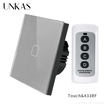 UNKAS Gray EU Standard Remote Control wall light Touch Switch 1 Gang 1 Way Wireless Remote Control Touch Light Switch
UNKAS Gray EU Standard Remote Control wall light Touch Switch 1 Gang 1 Way Wireless Remote Control Touch Light Switch