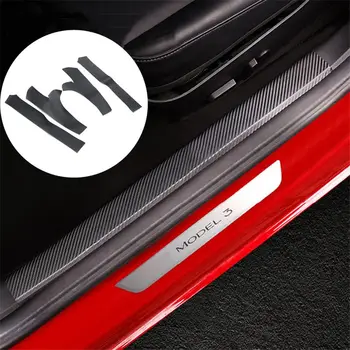 PU leather Carbon fiber Door Sill Strip Scuff Plate For Tesla Model 3 Auto Door Sill Protective Interior Sticker Protect Trim
PU leather Carbon fiber Door Sill Strip Scuff Plate For Tesla Model 3 Auto Door Sill Protective Interior Sticker Protect Trim