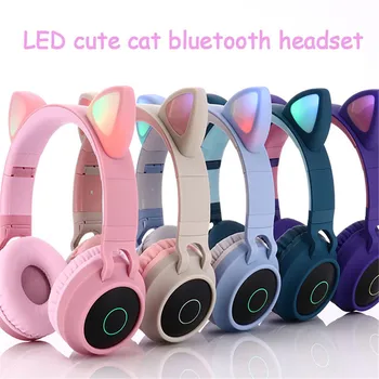 Girls' Headphone Cute cat ears Bluetooth 5.0 Wireless Earphone Foldable On-Ear FM Radio TF Card LED light earbuds gaming headset
Girls' Headphone Cute cat ears Bluetooth 5.0 Wireless Earphone Foldable On-Ear FM Radio TF Card LED light earbuds gaming headset