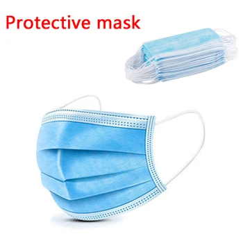 100Pcs Protection Mask Disposable Non-woven Masks Three-layer Filter Anti-Dust Mouth Nose Coronavir Masks warm dust mask
100Pcs Protection Mask Disposable Non-woven Masks Three-layer Filter Anti-Dust Mouth Nose Coronavir Masks warm dust mask