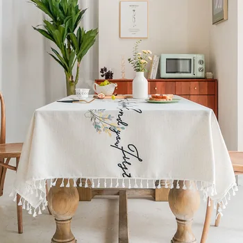 Tablecloths for Rectangular Table Wedding Decoration Table for Parties Household Items Linen Tablecloth with Embroidery
Tablecloths for Rectangular Table Wedding Decoration Table for Parties Household Items Linen Tablecloth with Embroidery