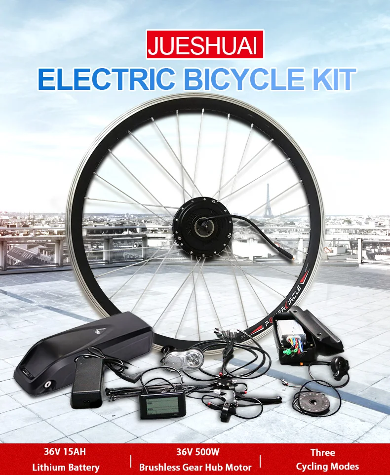 Perfect Electric Bike Conversion Kit with Bottle Battery Samsung36V 21AH 48V 15AH LG52V13AH 350W Brushless Gear Hub motor Wheel e Bike 2
