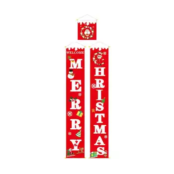 Merry Christmas Hanging Flag Santa Snowman Christmas Tree Pattern for Home Decor Wall Atmosphere Decoration Cloth Hanging
Merry Christmas Hanging Flag Santa Snowman Christmas Tree Pattern for Home Decor Wall Atmosphere Decoration Cloth Hanging