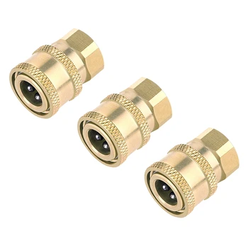 3 Pack Pressure Washer Coupler, Quick Connect Fittings 1/4 Inch Quick Coupler Female NPT Socket
3 Pack Pressure Washer Coupler, Quick Connect Fittings 1/4 Inch Quick Coupler Female NPT Socket