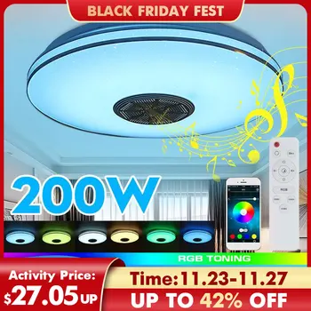 200W Modern RGB LED Ceiling Light Home Lighting WiFi APP Intelligent Control bluetooth Music Light Bedroom Smart Ceiling Lamp 
200W Modern RGB LED Ceiling Light Home Lighting WiFi APP Intelligent Control bluetooth Music Light Bedroom Smart Ceiling Lamp