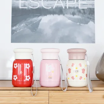 Mini Cute Vacuum Flask Stainless Steel Thermos Bottle With Rope Water Bottle Outdoor Portable Travel Mug Student Water Cup 270ML
Mini Cute Vacuum Flask Stainless Steel Thermos Bottle With Rope Water Bottle Outdoor Portable Travel Mug Student Water Cup 270ML
