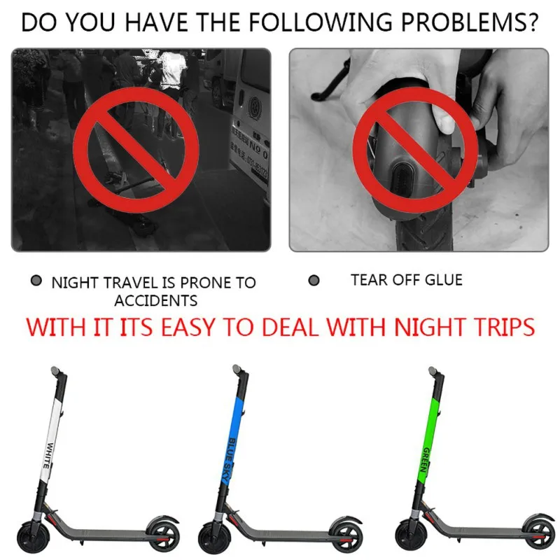 Waterproof Night Reflective Stickers Remove Improving Visibility Suitable For Ninebot ES1 ES2 ES4 Electric Scooter Skateboard
Waterproof Night Reflective Stickers Remove Improving Visibility Suitable For Ninebot ES1 ES2 ES4 Electric Scooter Skateboard