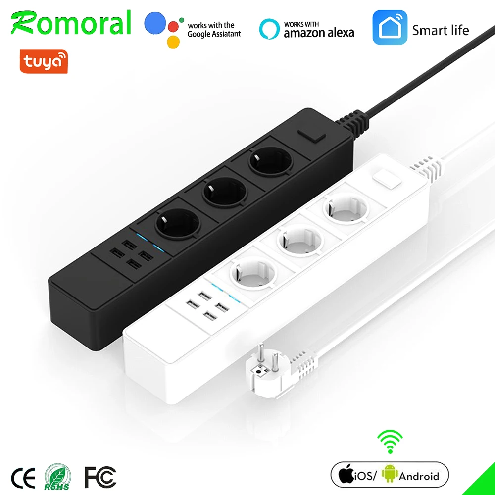 Wifi Power Strip Surge Protector EU Sockets Timer Voice Remote Control Works With Echo Alexa Google Home
Wifi Power Strip Surge Protector EU Sockets Timer Voice Remote Control Works With Echo Alexa Google Home