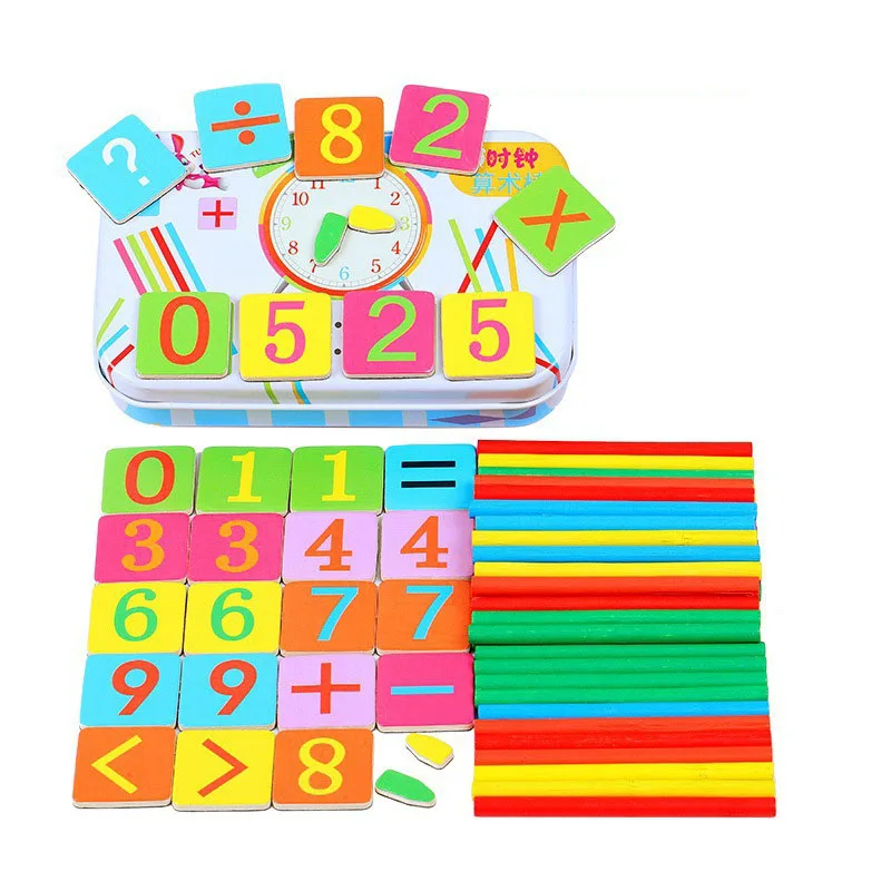 Children Wooden Counting Sticks Mathematics Teaching Aids Digital Clock Math Toys Learning Kindergarten Arithmetic Wood Toy
Children Wooden Counting Sticks Mathematics Teaching Aids Digital Clock Math Toys Learning Kindergarten Arithmetic Wood Toy