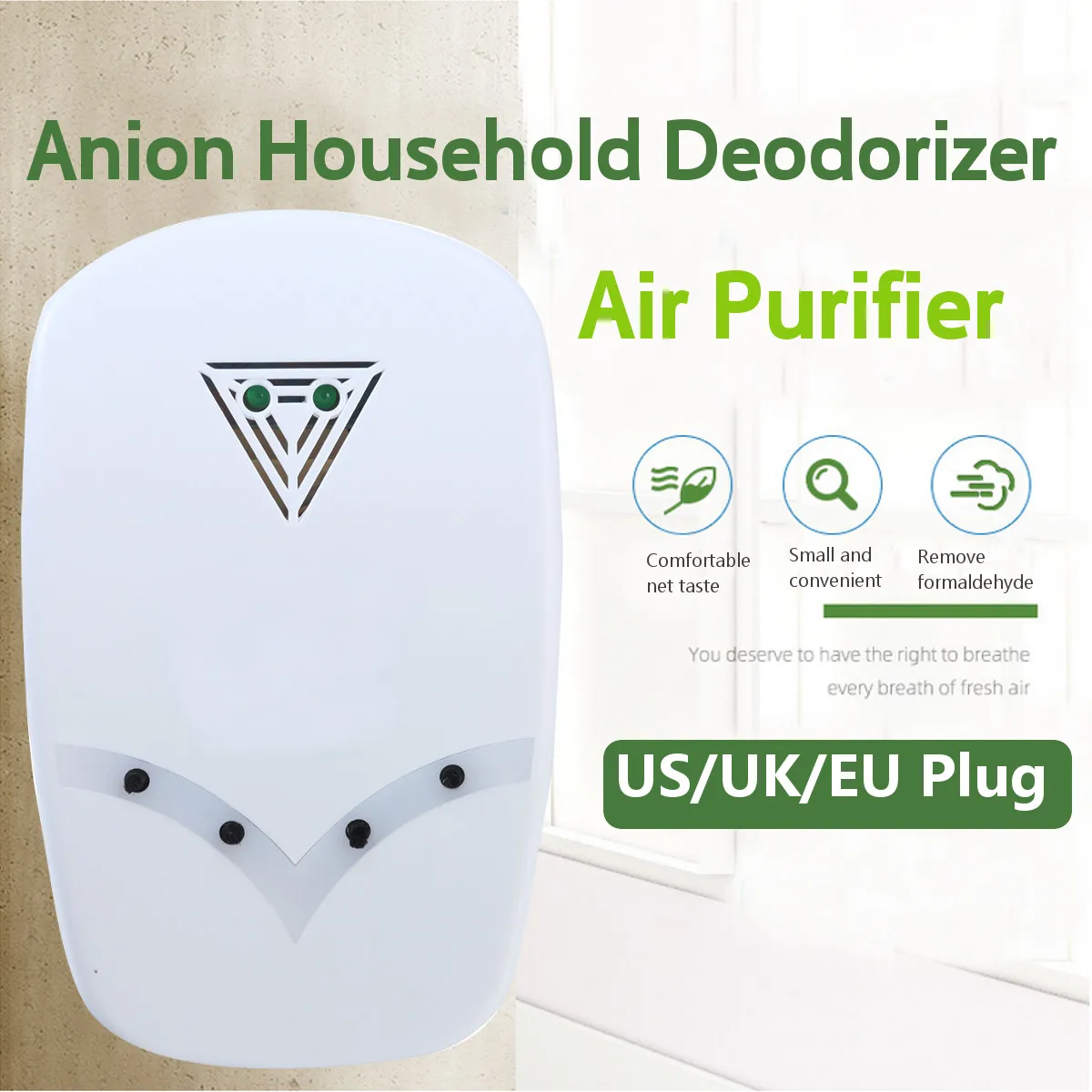 Ozone Generator220V Anion Household purifier bedroom in addition to formaldehyde odor second-hand smog air negative ion purifier
Ozone Generator220V Anion Household purifier bedroom in addition to formaldehyde odor second-hand smog air negative ion purifier