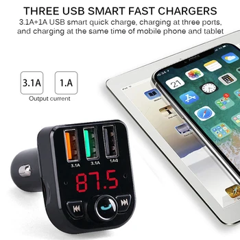 Quick Charge Hands-Free FM Transmitter Bluetooth Digital Screen Car Kit LCD MP3 Player For 12-24v Auto Fast Mobile Phone Charger
Quick Charge Hands-Free FM Transmitter Bluetooth Digital Screen Car Kit LCD MP3 Player For 12-24v Auto Fast Mobile Phone Charger
