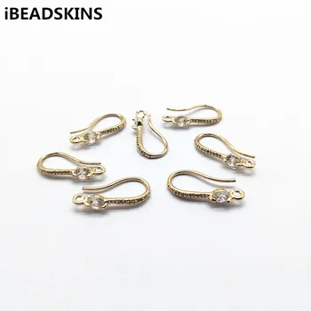 New arrival! 19x4mm 50pcs Copper/Zircon Ear hook/ Connectors for Earrings parts,hand Made Earrings Findings Jewelry DIY
New arrival! 19x4mm 50pcs Copper/Zircon Ear hook/ Connectors for Earrings parts,hand Made Earrings Findings Jewelry DIY