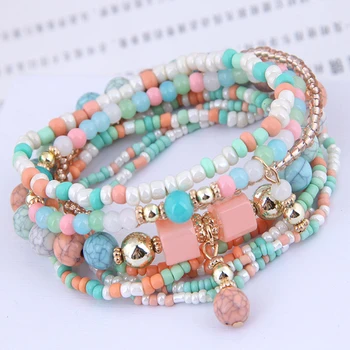 Boho Beaded Charm Bracelets & Banglets Set For Women Fashion Simple Coins Multilayer Bracelet Female Bohemian Jewelry 2020
Boho Beaded Charm Bracelets & Banglets Set For Women Fashion Simple Coins Multilayer Bracelet Female Bohemian Jewelry 2020