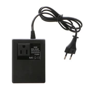 Durable 300W Black Travel Voltage Transformer EU Plug Adapters Step Down AC 220V to 110V Voltage Converter Transformer Conventer 
Durable 300W Black Travel Voltage Transformer EU Plug Adapters Step Down AC 220V to 110V Voltage Converter Transformer Conventer